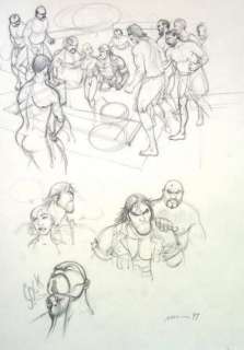 Marini Enrico | Gipsi Mine de plomb pour une étude de planche de l’album | Tessier Sarrou