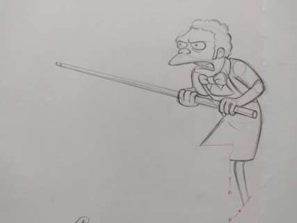 The Simpsons - Original drawing of Moe Szyslak - Unique | Catawiki