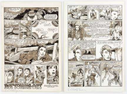 Kevin Eastman and others Shell Shock Complete 4-Page Story "Bottoming-Out" Original Art (Mirage, 1989).... (Total: 4 Original Art) | Heritage