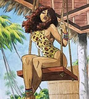 Vincenzo Cucca - Dessin original couleur - Swing Girl - Loose page (2019) | Catawiki