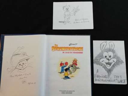 Le scrameustache T39 - La Clé de l’hexagramme - C + dessin dédicacé + 2 feuilles volantes avec dessins dédicacés - First edition - (2009) | Catawiki