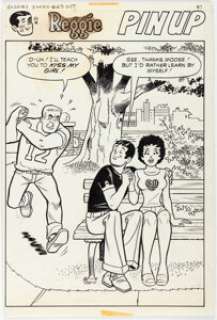 Dan Decarlo (Attributed) | Reggie’s Wise Guy Jokes #23 Reggie Pin-Up Original Art (Archie, 1972). | Heritage