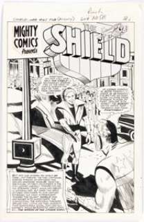 Paul Reinman | Mighty Comics #43 The Shield Complete 10-Page Story Original Art (Archie, 1967). (Total: 10 Original Art) | Heritage