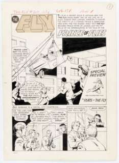 John Rosenberger Adventures of the Fly #20 Complete 8-Page Story Original Art (Archie, 1962). (Total: 8 Original Art) | Heritage