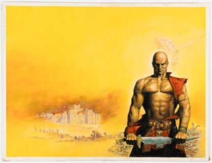 Les Edwards Messenger of Zhuvastou Wraparound Novel Cover Painting Original Art (Littlehampton Book Services Ltd, 1977). | Heritage