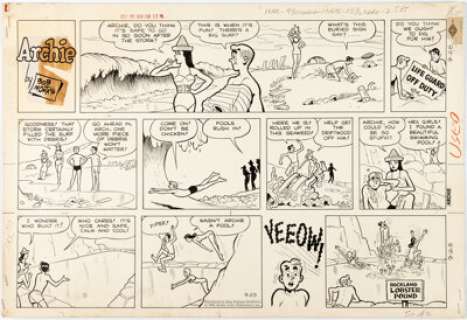 Bob Montana Archie Sunday Comic Strip Original Art dated 9-25-60 (King Features Syndicate, 1960). | Heritage
