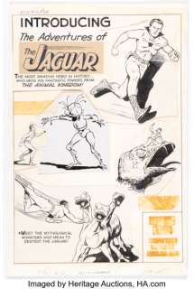 John Rosenberger The Adventures of the Fly #13 The Jaguar House Ad Illustration Original Art (Archie, 1961). | Heritage