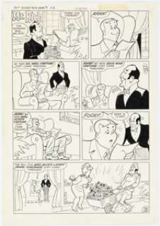 Ben Brown (attributed) Richie Rich Gems #1 Mr. Rich Complete 1-Page Story Original Art (Harvey, 1974). | Heritage