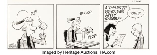 Jerry Scott and Jim Borgman Zits [Jeremy Uses His Brain] Daily Comic Strip Original Art dated 1-17-18 (King Features Syndicate, 2018). | Heritage