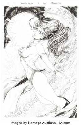 Collette Turner Vampirella Year One #4 Cover Original Art (Dynamite Entertainment, 2022). (Total: 2 Original Art) | Heritage