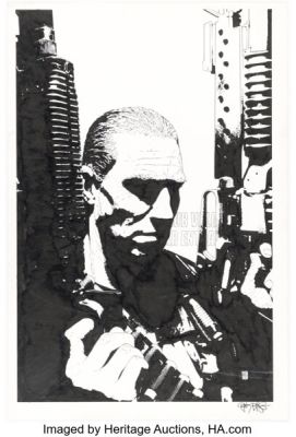 Tim Bradstreet Punisher #21 Cover Original Art (Marvel/Max, 2005). | Heritage