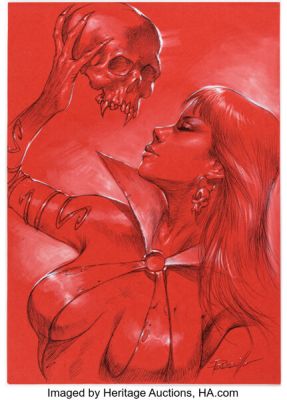 Lucio Parrillo Vampirella #15 Variant Cover Preliminary Original Art (Dynamite, 2012). | Heritage