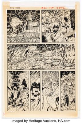 George Pérez and Romeo Tanghal The New Teen Titans #32 Story Page 20 Original Art (Marvel, 1983). | Heritage