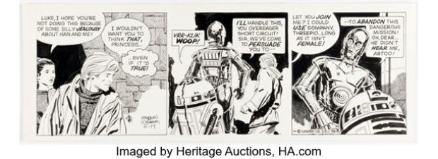 Al Williamson Star Wars Daily Comic Strip Original Art dated 5-19-81 (Los Angeles Times Syndicate, 1981). | Heritage