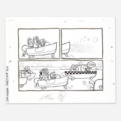 Charles Brubaker | SpongeBob Comics #60 ’Substitute Teacher’ Story Page 3A Original Art (United Plankton Pictures, 2016) | Landry Pop Auctions