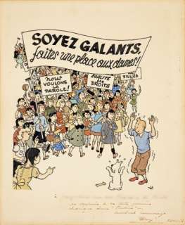 Hergé (Georges Remi Dit) | Faites une place aux dames ! | Artcurial