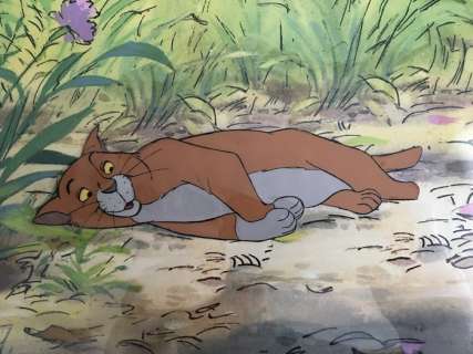Disney Studios - Original production Cel + Copy Background - O’Malley - Aristocats - Original Celluloid - (1967) | Catawiki