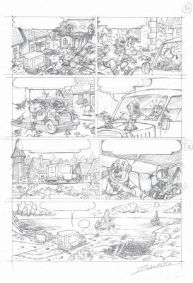 Donald Duck – Preliminary Production Page V – Pest Control Adventure | Corner4art