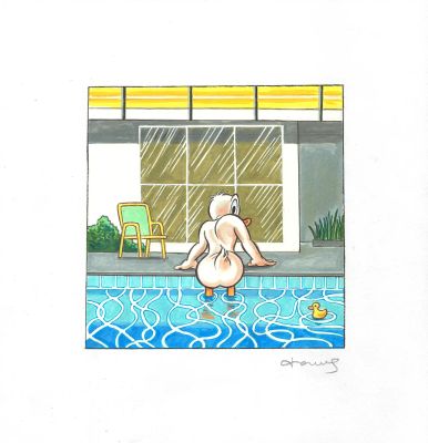 Donald Duck – Inspired by Hockney | Corner4art