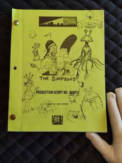 The Simpsons - Original Production Script, sketched - First edition (2000) | Catawiki