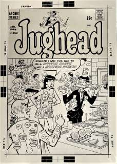 Dan Decarlo - jughead #152 cover (silver age large art cover) 1967