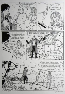 François Ravard | » Nestor Burma dans l’île » – Planche originale- Page n° 50 – François Ravard | Zic et Bul