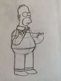 The Simpsons - Original Animation Art drawing - Homer - First edition | Catawiki