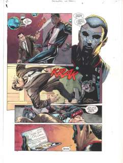 Anibal Rodriguez, Dave Ross, John Kalisz | Jsa: All Stars #7 P.7 Color Guide Art - Mr. Terrific Action - 2004 | Anthony’s Comic Book Art