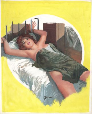Carlo Jacono | Copertina Il Giallo Mondadori n. 1557 “Un testardo di nome Joe Reddam” (Warwick Downing) | Tavole Originali
