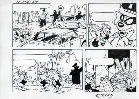Esteban - Original Comic Page - Huey, Dewey & Louie Duck | Catawiki