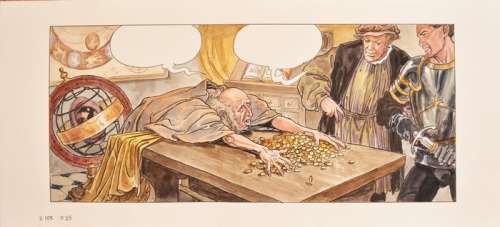 Manara, Milo | Milo Manara - original strip "Borgia -Les Flammes du BÃ»cher" - Page volante | Catawiki