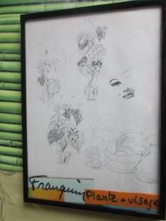 Franquin, André | Franquin, André - Crayonné original - Études de plantes et visages | Catawiki