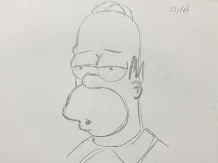 Matt Groening - The Simpsons - Original drawing of Homer Simpson