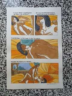 Alessandra, Joël - Joël Alessandra - Planche érotique originale - 1001 Nuits - Format: 28 x 38 cm.