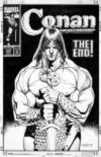 Collin Macneil | CONAN THE BARBARIAN #275 COVER ORIGINAL ART- FINAL MARVEL SERIES ISSUE. | Pedigree Comics