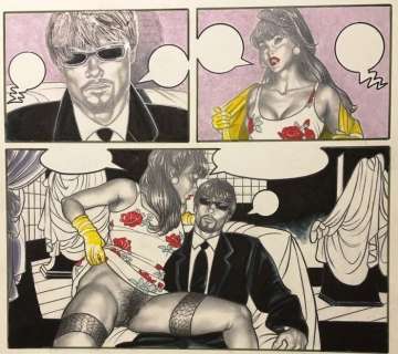 Formaat: 25 X 35 Cm. - Signed | Giovanna Casotto - Original page in colour - "Balla col morto" (Dancing with the death) - (2000) | Catawiki