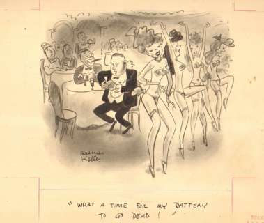 Reamer Keller - (Early Work) Great Semi Nude Showgirl Gag - 1946