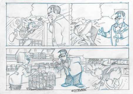 Esteban | Esteban - Original sketchpage - Donald Duck | Catawiki