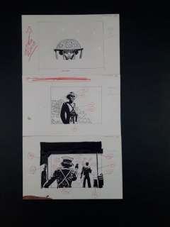Studio Pratt | Corto Maltese e I Cangaceiros - Studio Pratt - 3x layout originali - Page volante | Catawiki