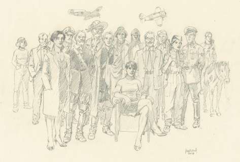 André Juillard | Dessin original à la mine de plomb réalisé pour l’exposition Juillard chez Maghen. | Septimus