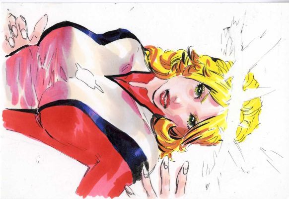 Saturn Girl Large Card by Philip Tan