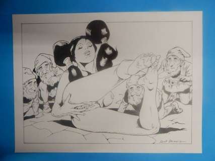 Luciano Bernasconi | Biancaneve & Co. - 4x Illustrazioni Originali Saint Germain - Page volante - Exemplaire unique - (1990/2010) | Catawiki