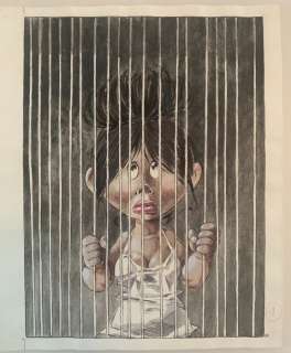 René Hausman | Hausman - Original page in gouache - Viens chez moi... - Zunie enfin seule! - (1997/1998) | Catawiki