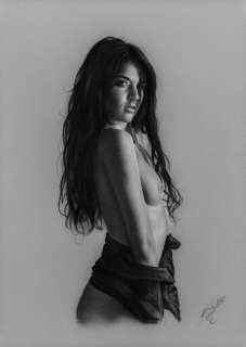 Denis Prenzel | Denis Prenzel - Original drawing - Pin-up - Eve - Size: 29,7 x 42 cm. | Catawiki