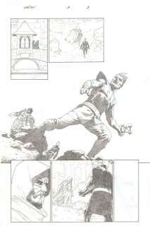 Esad Ribic - secret wars #3 p. 3 - doctor strange and god emperor doctor doom at statue of the molecule man - 2015