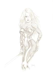 Mitch Foust - ravager pencil piece - signed