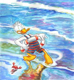 Tony Fernandez, Disney Artist | Donald Duck Inspired by Sorolla’s Paintings - Original Painting - Tony Fernandez | Catawiki