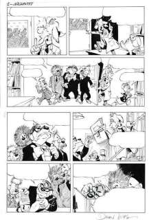 Formaat: Ca. 40,5 X 62 Cm. - Gesigneerd | Jippes, Daan - Originele pagina - Donald Duck - D 2009-140 - Archivist Donald - (2009) | Catawiki