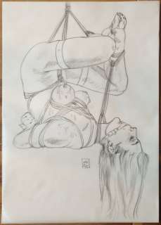 Xavier Duvet | Xavier Duvet - Dessin original - Domination de femme - Format: 21 x 30 cm. - (2020) | Catawiki