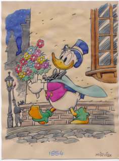 Xavi (Xavier Vives Mateu) | DONALD - Dibujo original - 1854 DONALD going to Daisy’s home-Xavier Vives (2021) | Catawiki